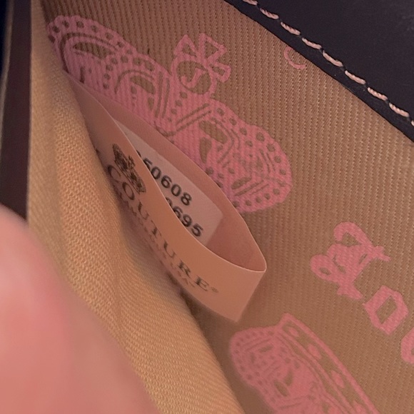 Juicy Couture Y2K vintage velour embroidered zip wallet in pink & brown π©·π€ - Picture 5 of 12